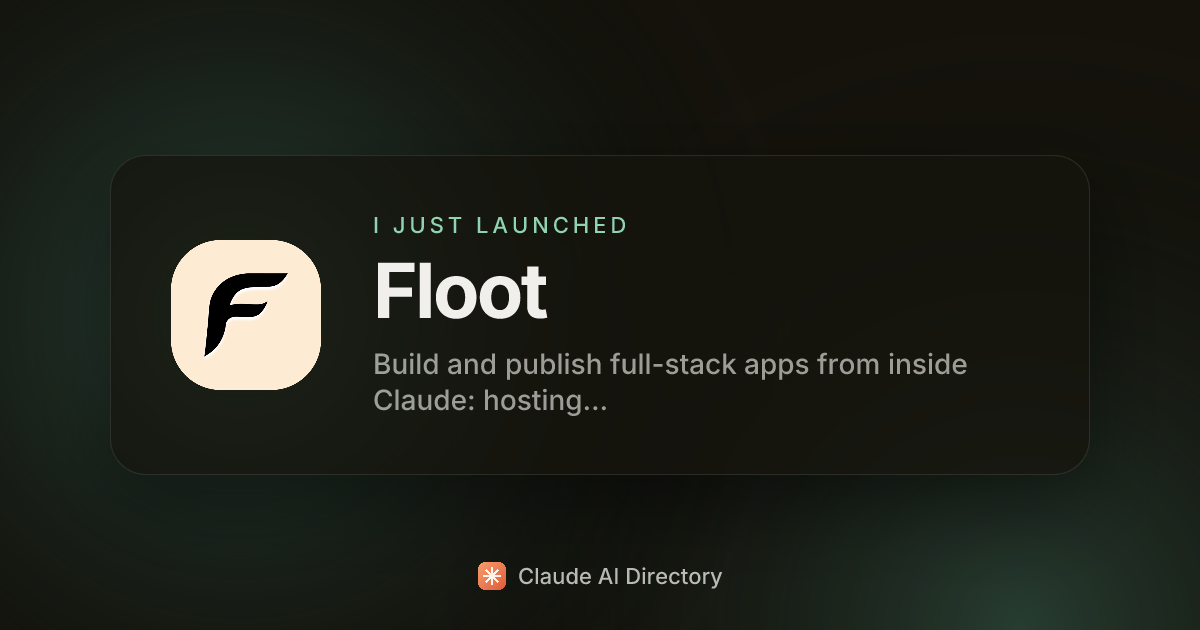 Floot launched on Claude AI Directory