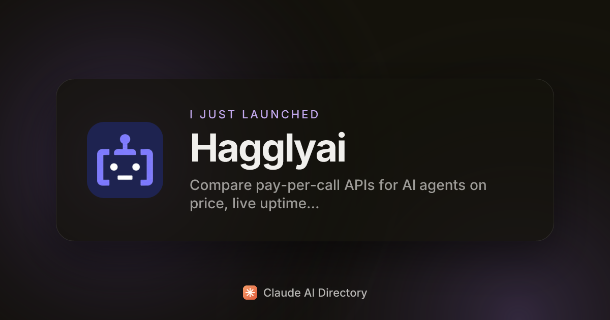 Hagglyai launched on Claude AI Directory
