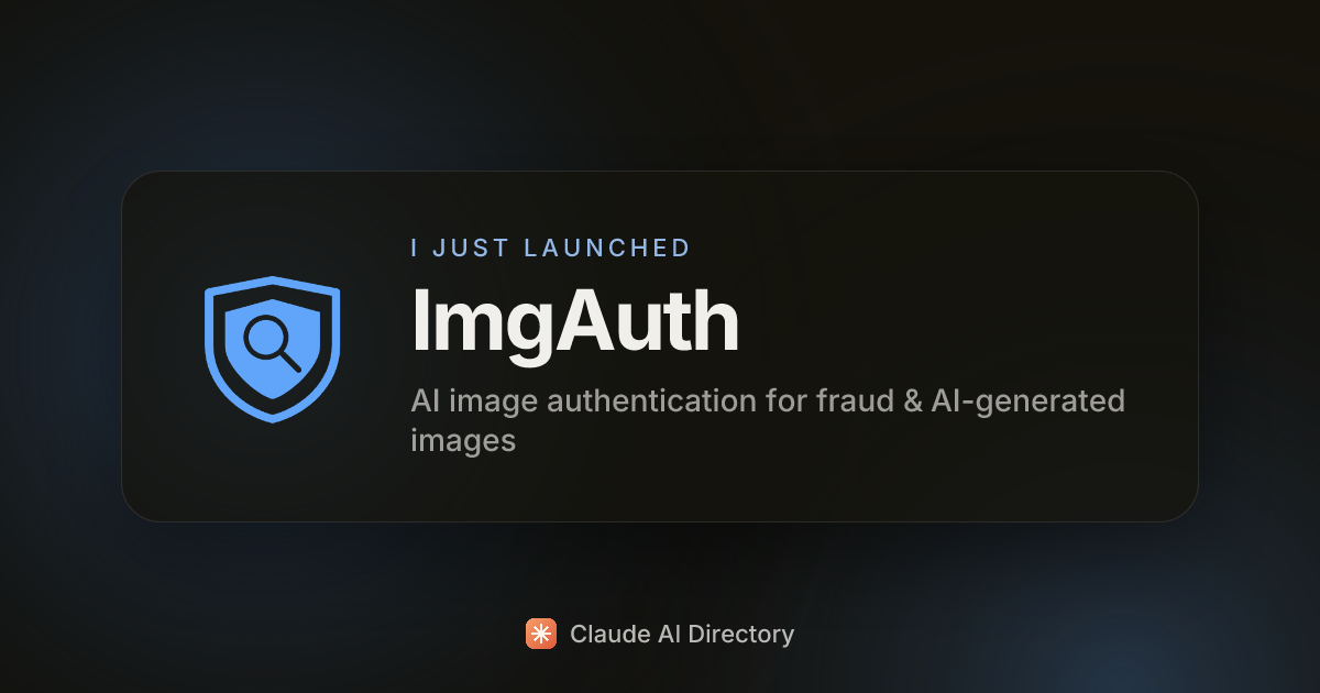 ImgAuth launched on Claude AI Directory