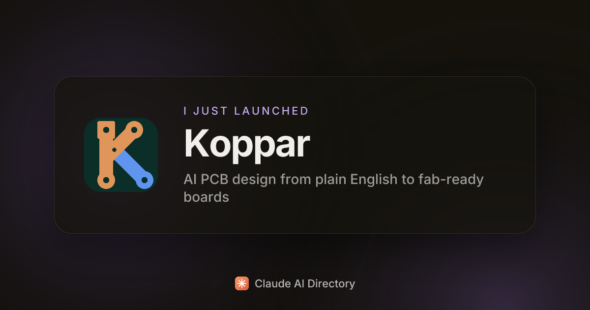 Koppar launched on Claude AI Directory