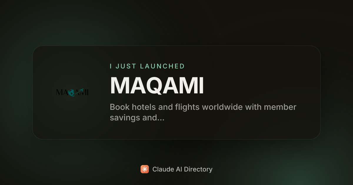 MAQAMI launched on Claude AI Directory