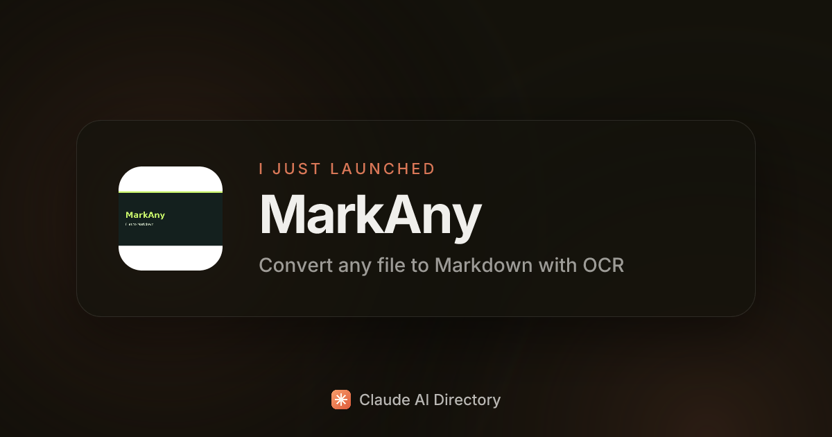 MarkAny launched on Claude AI Directory