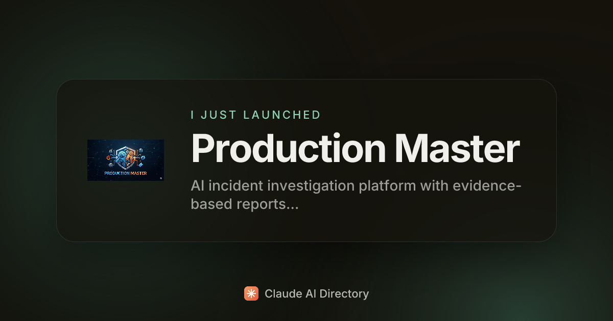 Production Master launched on Claude AI Directory