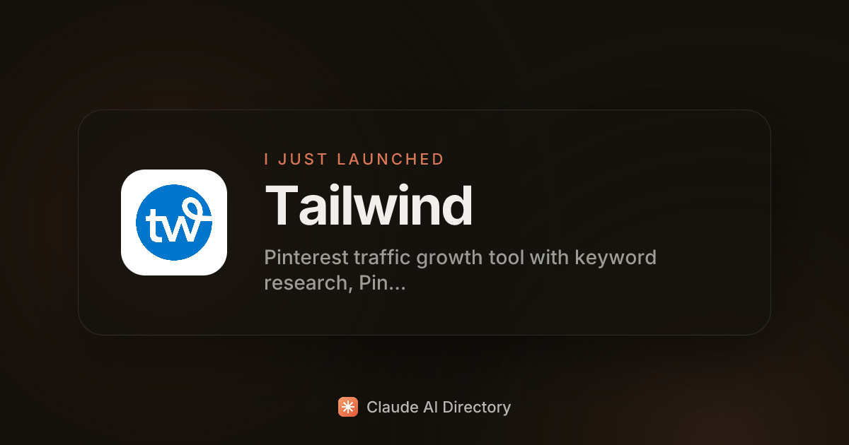 Tailwind launched on Claude AI Directory
