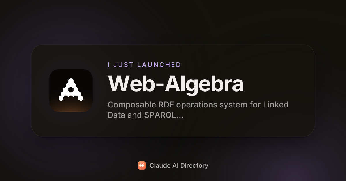 Web-Algebra launched on Claude AI Directory